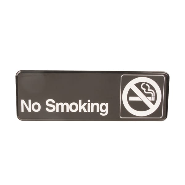 Traex Sign, No Smoking , Black, 3X9" 4513 - main